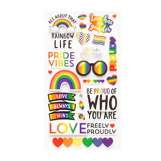 12 Pack: Pride Family Dimensional Stickers by Recollections&#x2122;